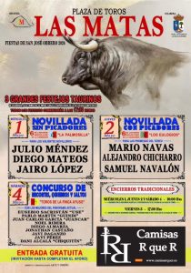 Novilladas y festejo popular en Las Matas