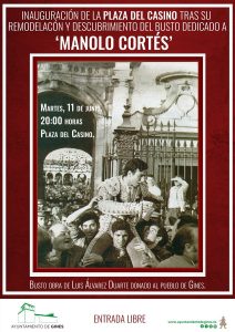 Manolo Cortés será homenajeado en su localidad natal