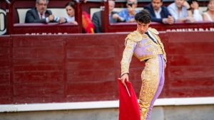 El novillero Alejandro Chicharro, lesionado en el campo