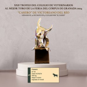 Victoriano del Río se alza con el Premio al Mejor Toro de la Feria de Granada