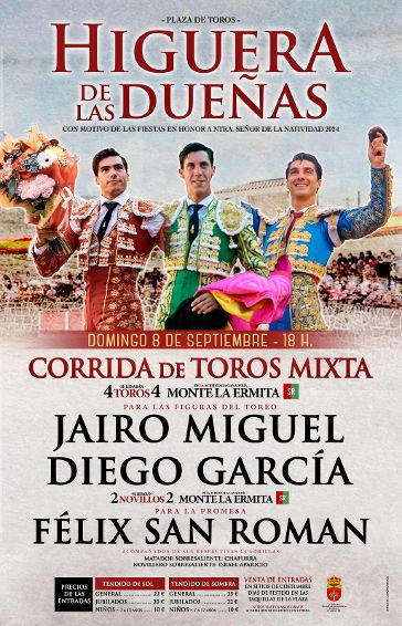 Una corrida de toros el 8 de septiembre en Higuera de las Dueñas