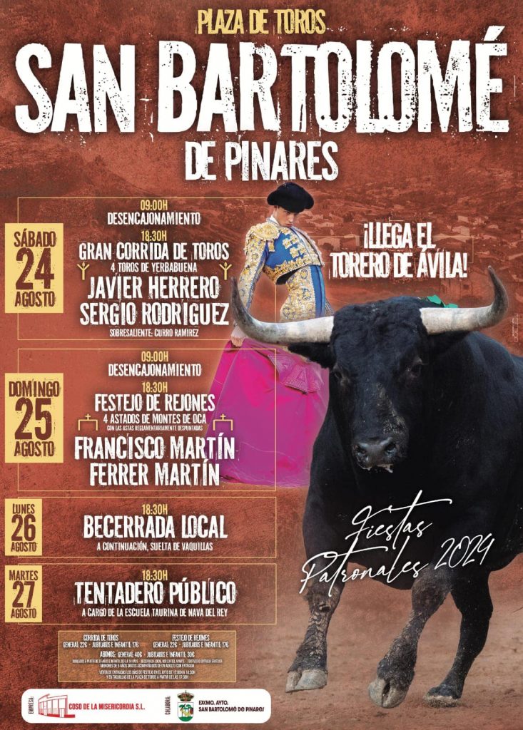 Cuatro espectáculos taurinos en San Bartolomé de Pinares