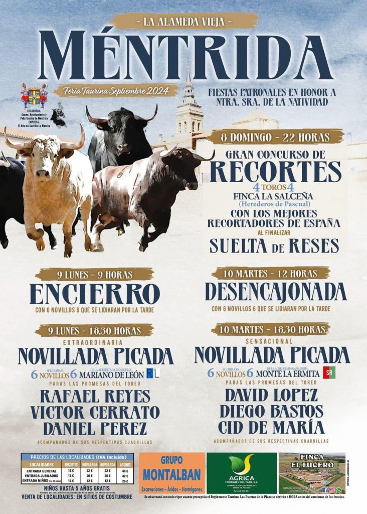 Dos novilladas picadas y un concurso de recortes en Méntrida