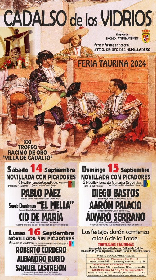 Cadalso de los Vidrios define su Feria Taurina 2024