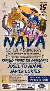 Nava de la Asunción tendrá una corrida mixta el 15 de septiembre