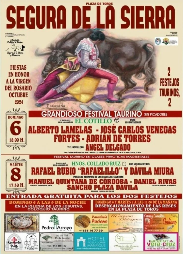 Segura de la Sierra remata los carteles de sus tradicionales festivales taurinos