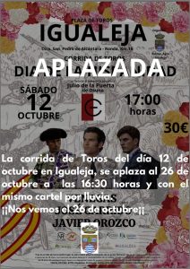 La corrida de toros de Igualeja cambia de fecha