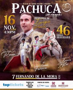 Enrique Ponce se despedirá de Pachuca el 16 de noviembre