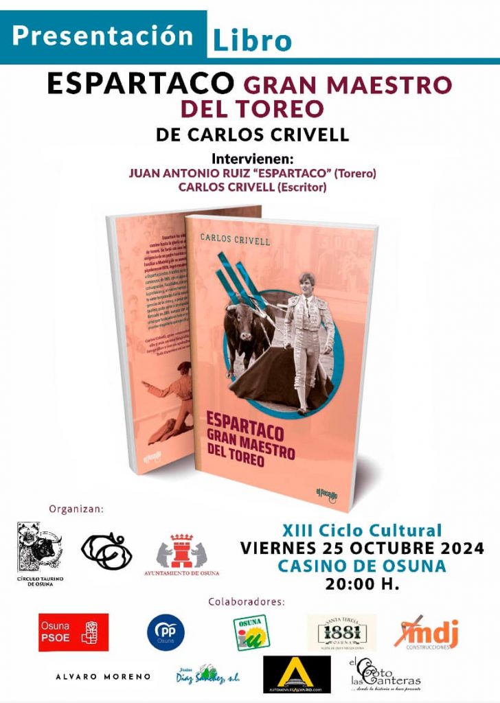El libro 'Espartaco, Gran Maestro del Toreo' se presenta en osuna