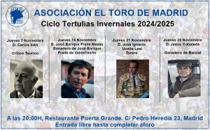 Primer ciclo de tertulias de la Asociación El Toro de Madrid