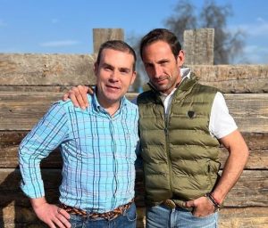 El rejoneador Luis Miguel Arranz, con apoderado