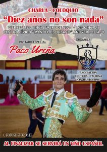 Coloquio con Paco Ureña en Añover de Tajo