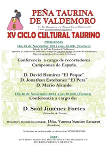 XV Ciclo Cultural Taurino en Valdemoro