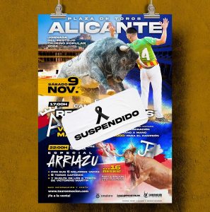 Suspendida la jornada del festejo popular en Alicante