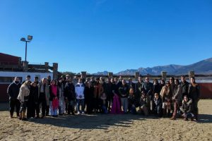 Borja Jiménez, con los alumnos del Curso de Periodismo Taurino