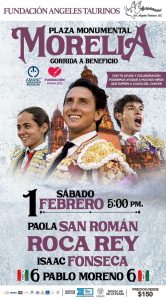 Morelia celebrará una corrida benéfica el 1 de febrero