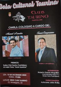 Charla-coloquio del Club Taurino de Puertollano