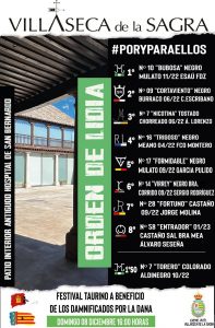 Orden de lidia para esta tarde en Villaseca de la Sagra