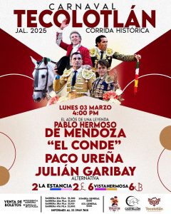 Tecolotlán ya tiene cartel para su corrida de carnaval