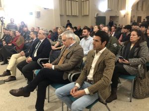 Acto promocional de la Feria de Olivenza con Emilio de Justo