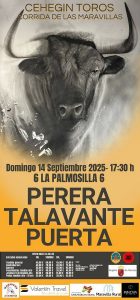 Perera, Talavante y Antonio Puerta, terna de lujo en Cehegín