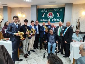 La Peña Taurina Manuel Vidrié entrega sus galardones