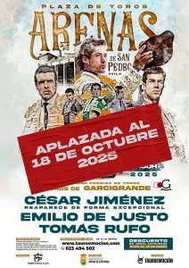 Arenas de San Pedro aplaza su corrida de toros al 18 de octubre