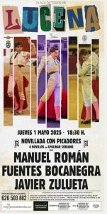 Novillada con argumentos en Lucena para el 1 de mayo