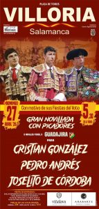 Novillada con picadores en Villoria el 27 de abril