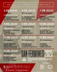 Carteles de la Feria del Toro de Pamplona