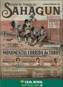 Sahagún ya tiene cartel para su tradicional corrida de toros