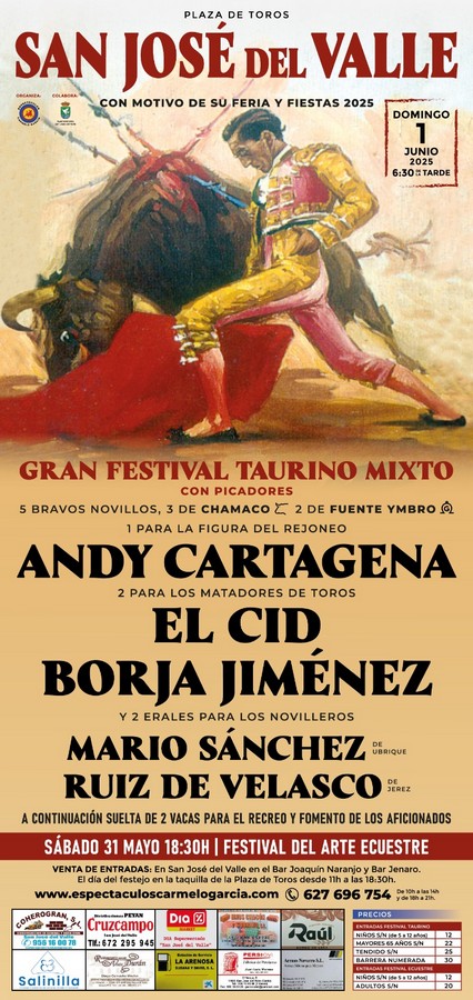 Festival taurino mixto con picadores en San José del Valle