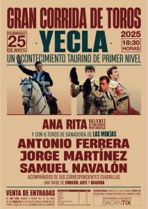 Corrida de toros en Yecla el 25 de mayo