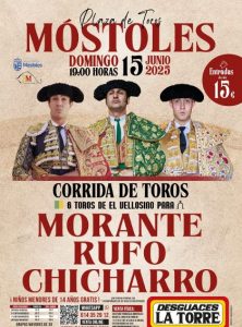Cartelazo en Móstoles el 15 de junio con Morante en el cartel