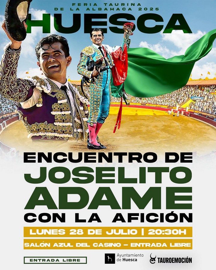 Encuentro de Joselito Adame con la afición de Huesca