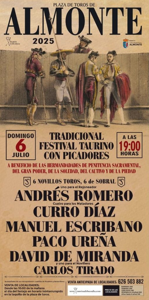 Orden de lidia para el festival taurino de Almonte