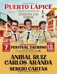 Festival taurino sin picadores en Puerto Lápice
