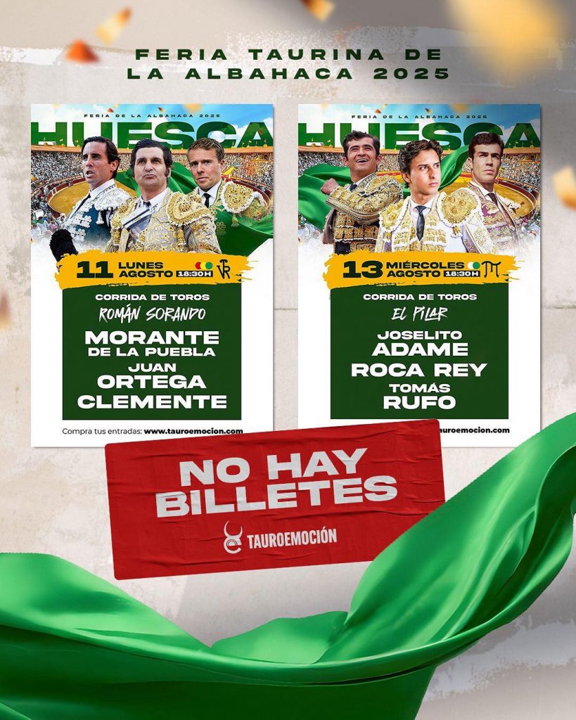 'No hay Billetes' en Huesca para los días 11 y 13 de agosto