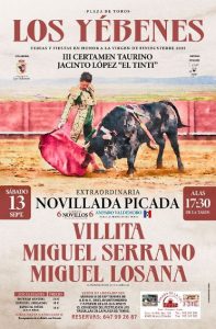 Tres novilleros toledanos punteros en Los Yébenes