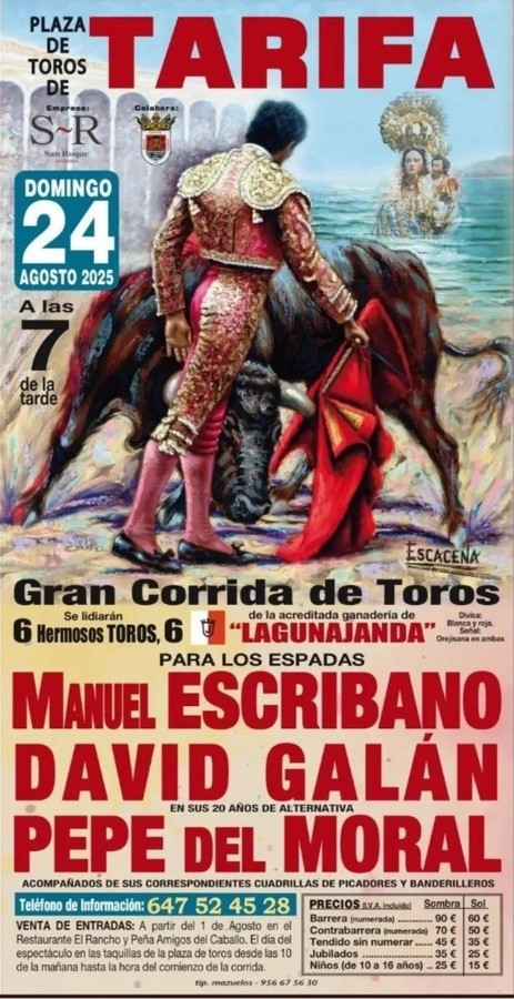 Tarifa presenta una corrida de toros para el 24 de agosto