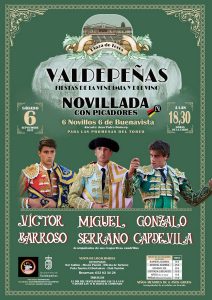 Novillada picada en Valdepeñas el 6 de septiembre