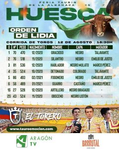 Los astados de El Torero para esta tarde en Huesca