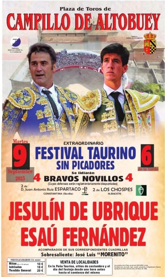 Festival taurino sin picadores en Campillo de Altobuey