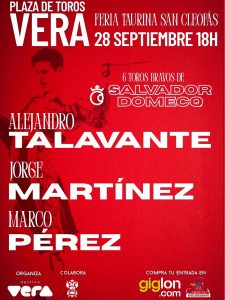 Vera programa una corrida de toros para el 28 de septiembre