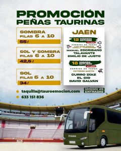 Promociones para asociaciones y peñas taurinas en Jaén
