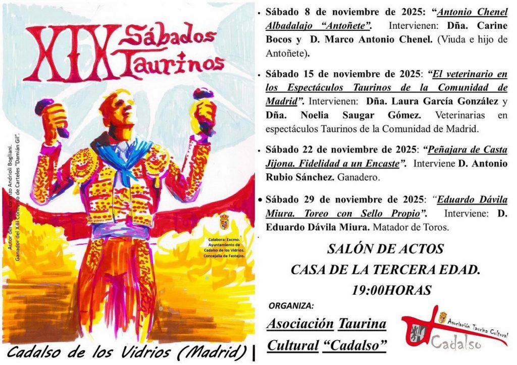 XIX Sábados Taurinos en Cadalso de los Vidrios