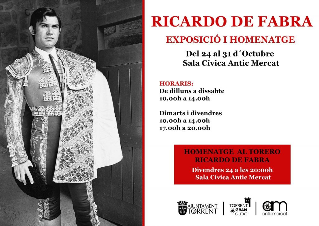 Exposición y homenaje al diestro Ricardo de Fabra en Torrent