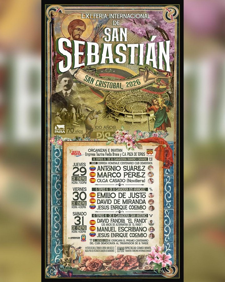 Amplia presencia de toreros españoles en la Feria de San Cristóbal