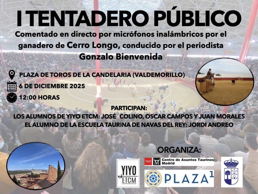 Tentadero público en Valdemorillo el 6 de diciembre