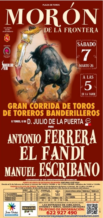 Corrida de toros para la Feria de la Primavera de Morón